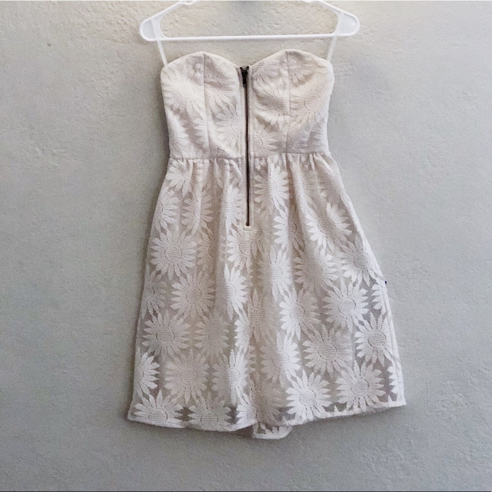 Ya Los Angeles Ivory Strapless Dress